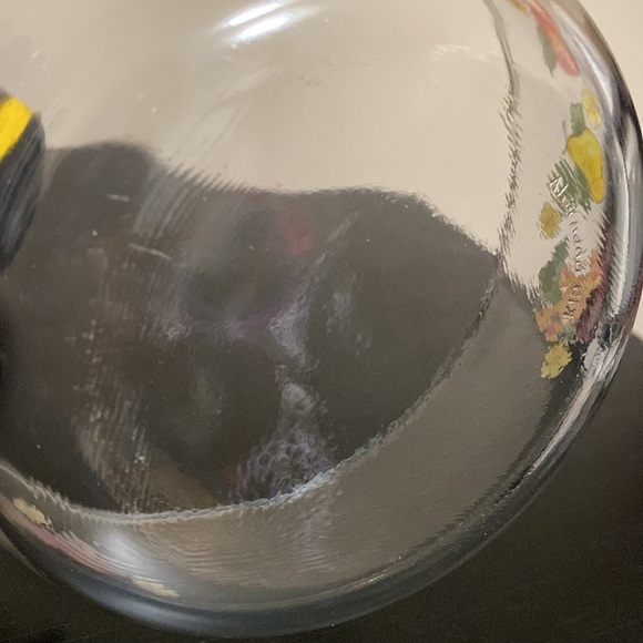 Vintage KIG Malaysia Apple Pear Grapes Glass Bowl - Picture 12 of 13